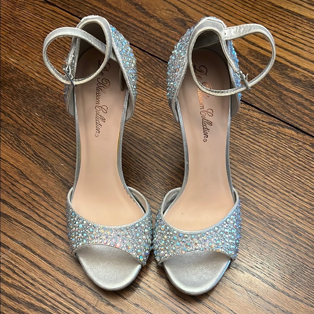 Elegant Silver Women's Heels